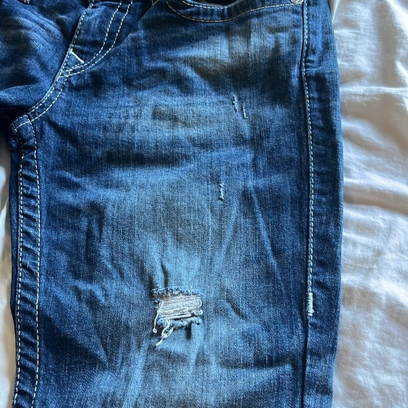 True Religion Blue Straight Leg Jeans Distressed (Size 29) - Picture 8 of 9